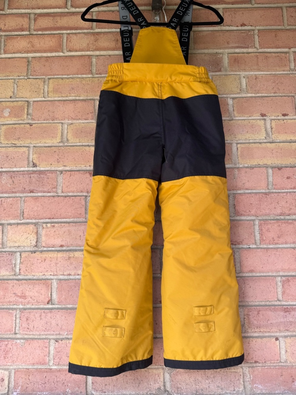 Boy’s Rust Red Hooded Winter Jacket with Yellow/Black Snow Pants - Picture 6 of 6
